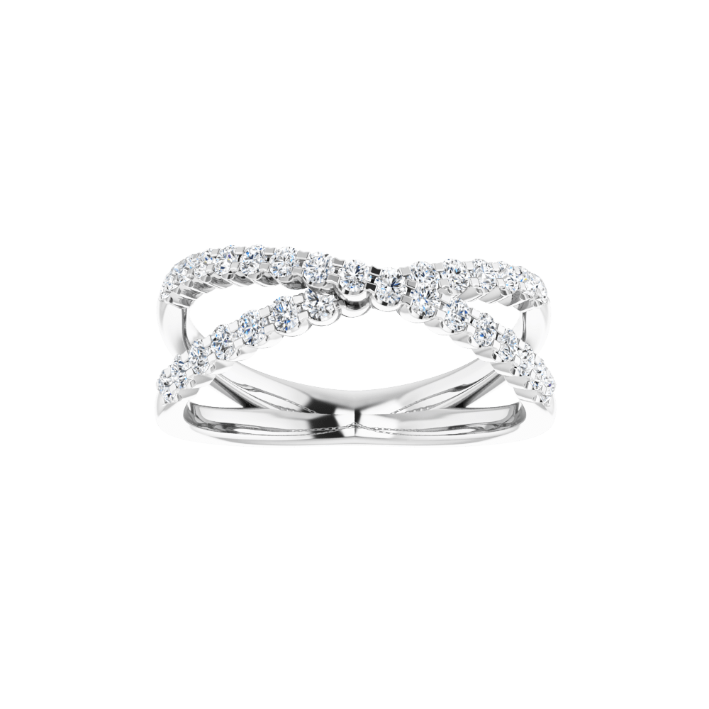 Diamond Criss Cross Ring - Lab Grown