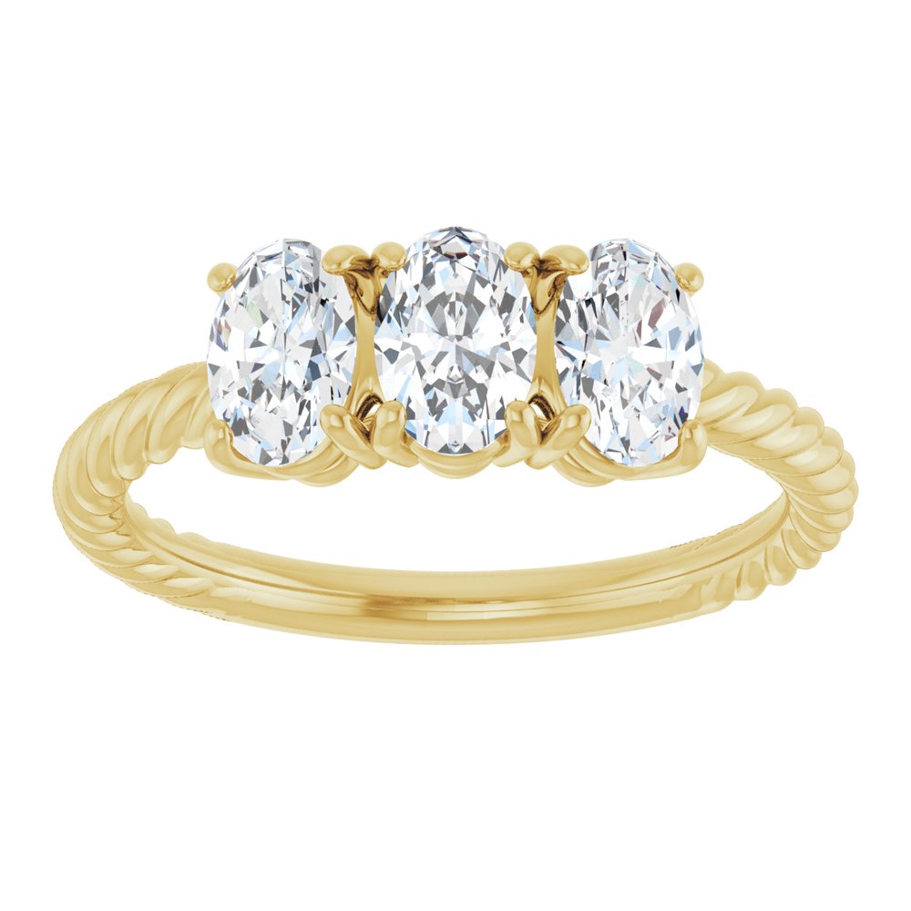 3 Carat Three-Stone Diamond Ring - Lab Grown