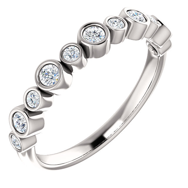 Diamond Bezel Anniversary Band - Michael E. Minden Diamond Jewelers