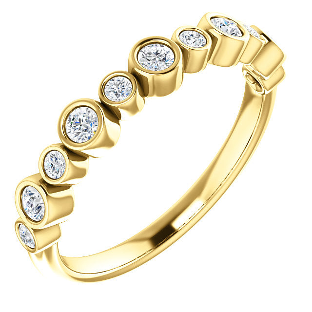 Diamond Bezel Anniversary Band - Michael E. Minden Diamond Jewelers