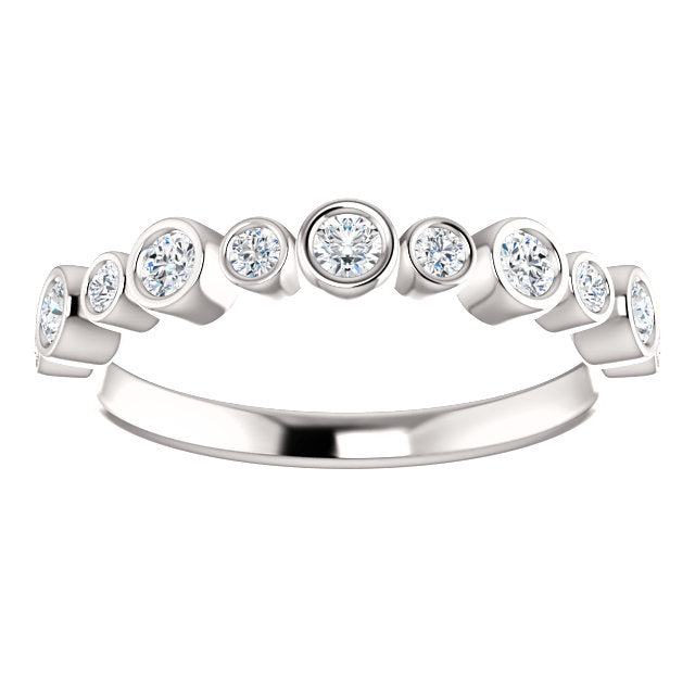 Diamond Bezel Anniversary Band - Michael E. Minden Diamond Jewelers