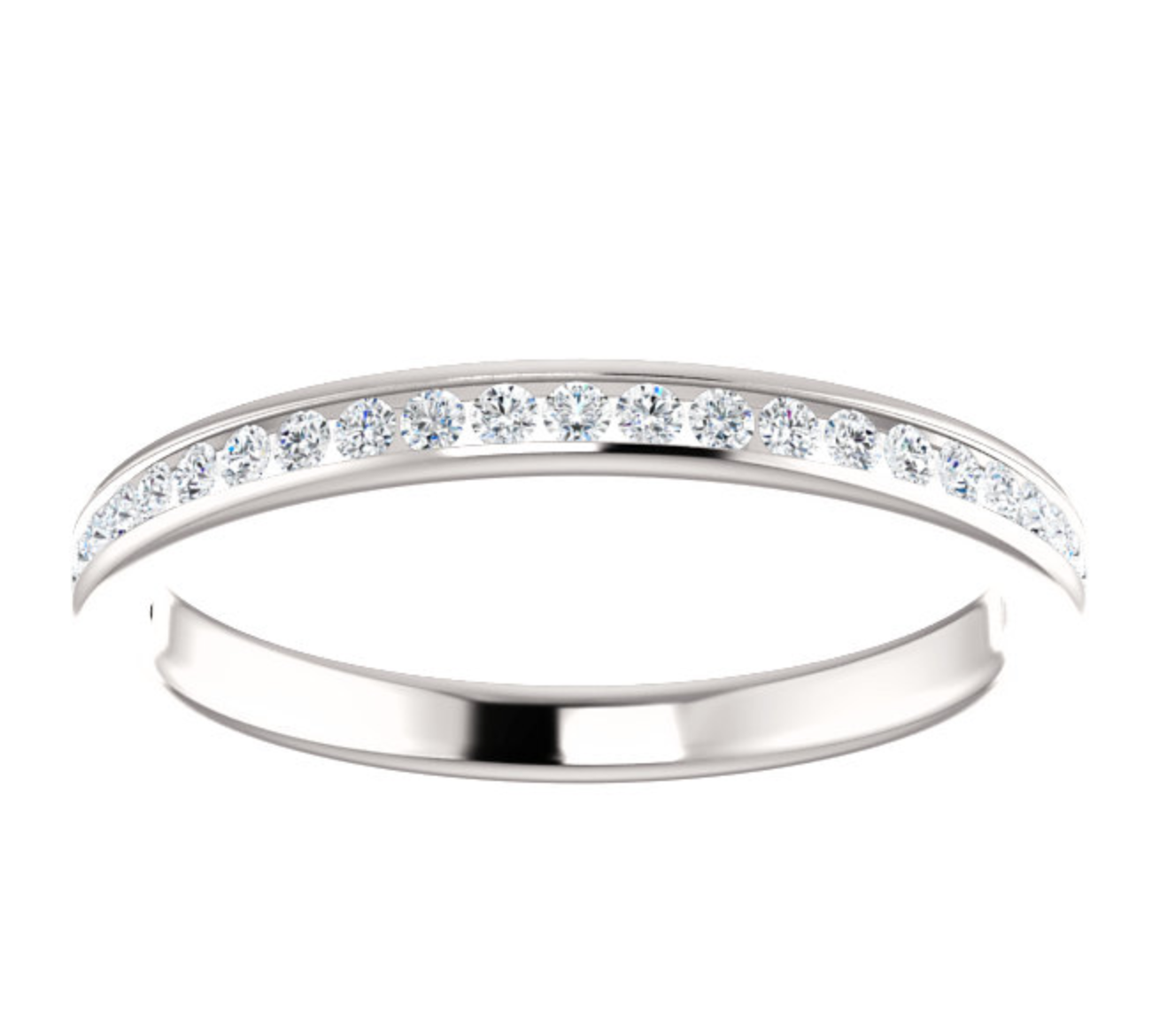 Classic Delicate Channel Set Wedding Ring - Michael E. Minden Diamond Jewelers