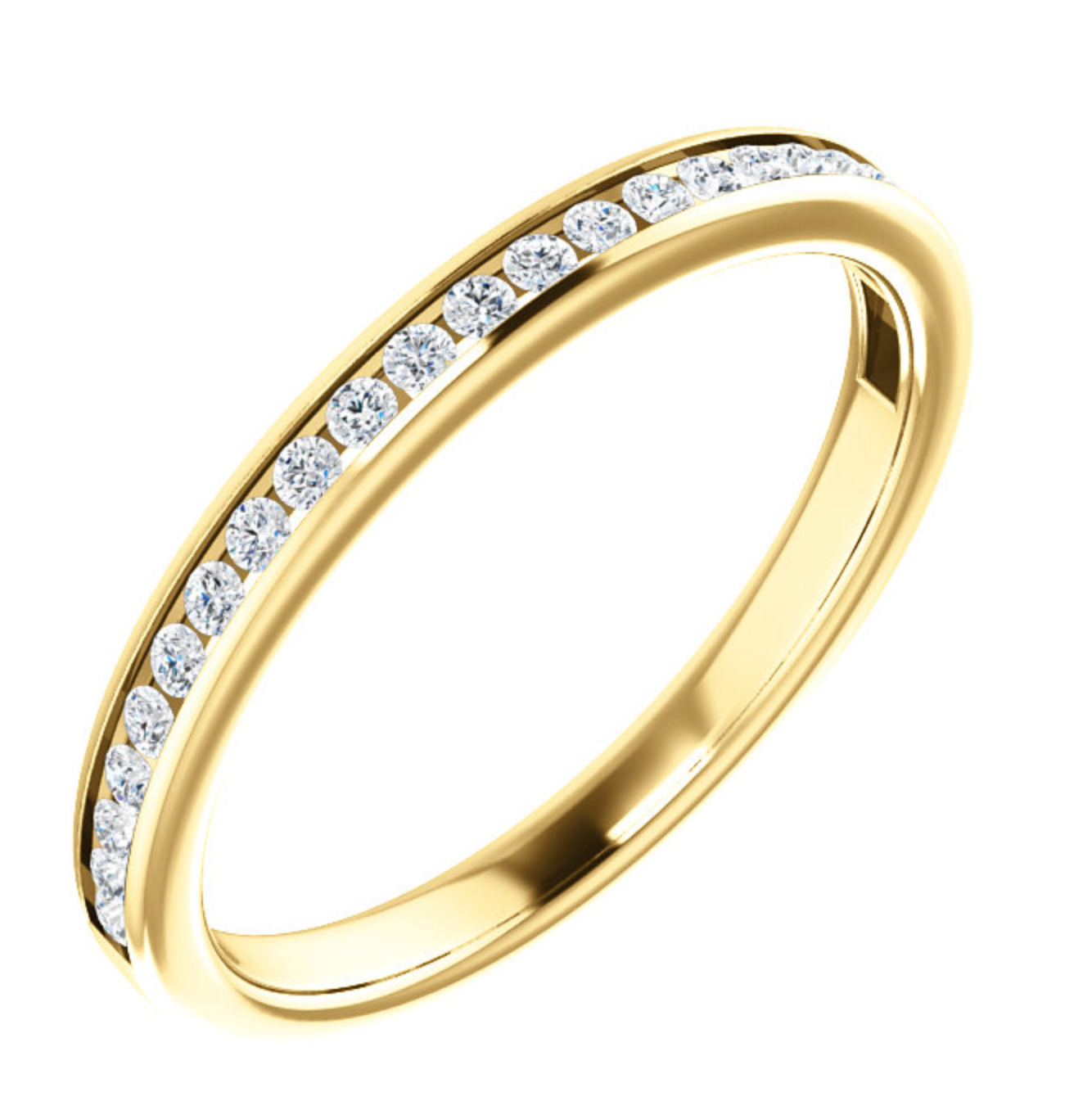 Classic Delicate Channel Set Wedding Ring - Michael E. Minden Diamond Jewelers