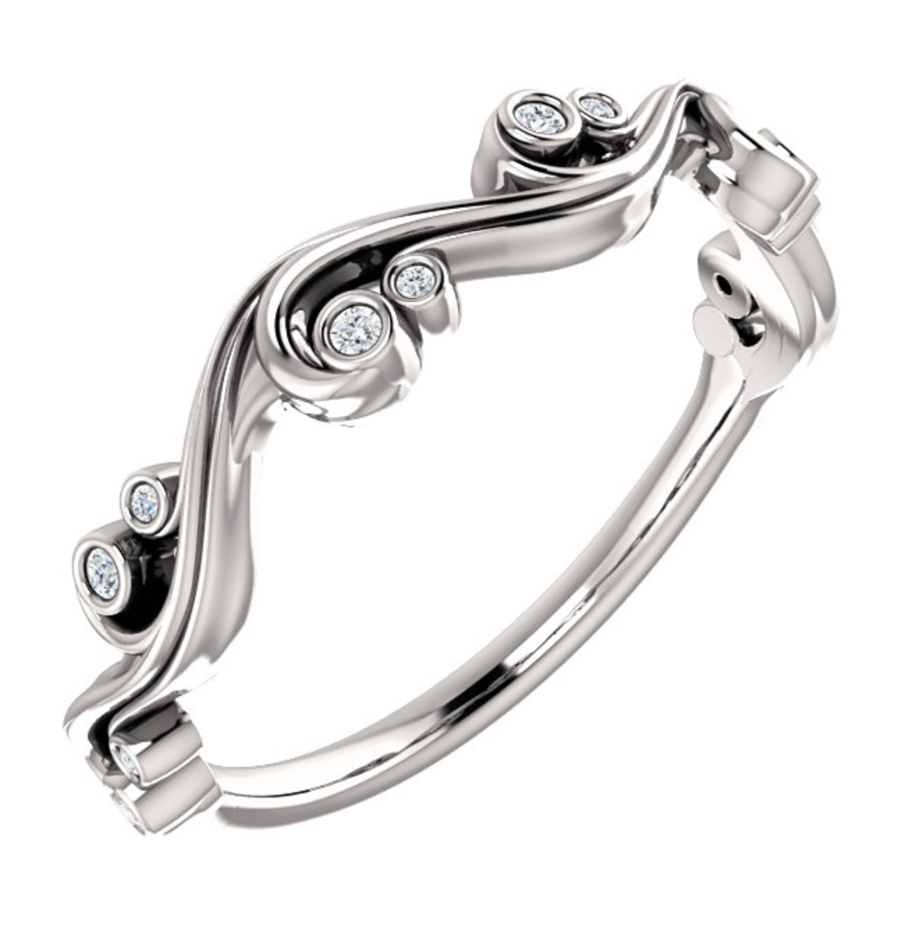 Sculptural-Inspired Wedding Ring - Michael E. Minden Diamond Jewelers
