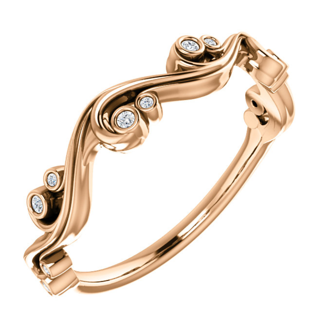 Sculptural-Inspired Wedding Ring - Michael E. Minden Diamond Jewelers