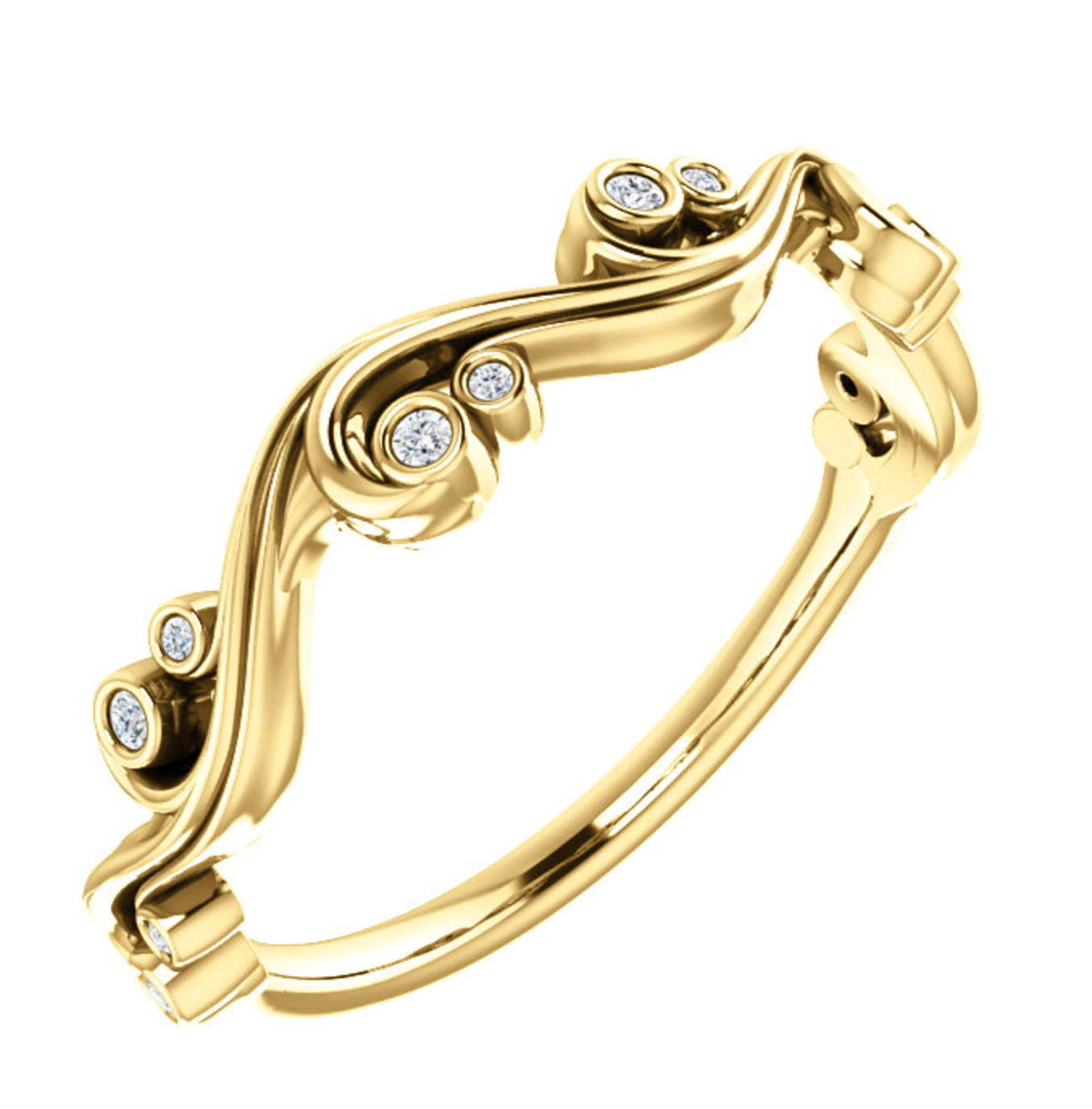 Sculptural-Inspired Wedding Ring - Michael E. Minden Diamond Jewelers