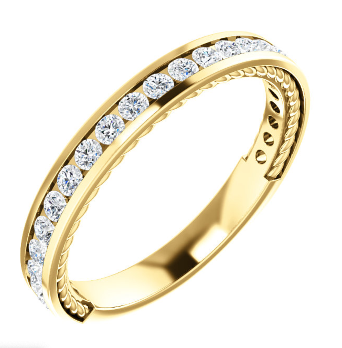 Classic Channel Set Wedding Ring - Michael E. Minden Diamond Jewelers