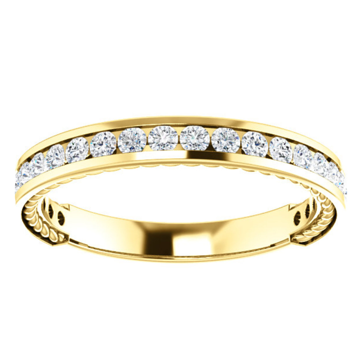 Classic Channel Set Wedding Ring - Michael E. Minden Diamond Jewelers