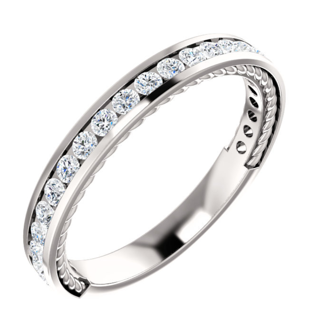 Classic Channel Set Wedding Ring - Michael E. Minden Diamond Jewelers