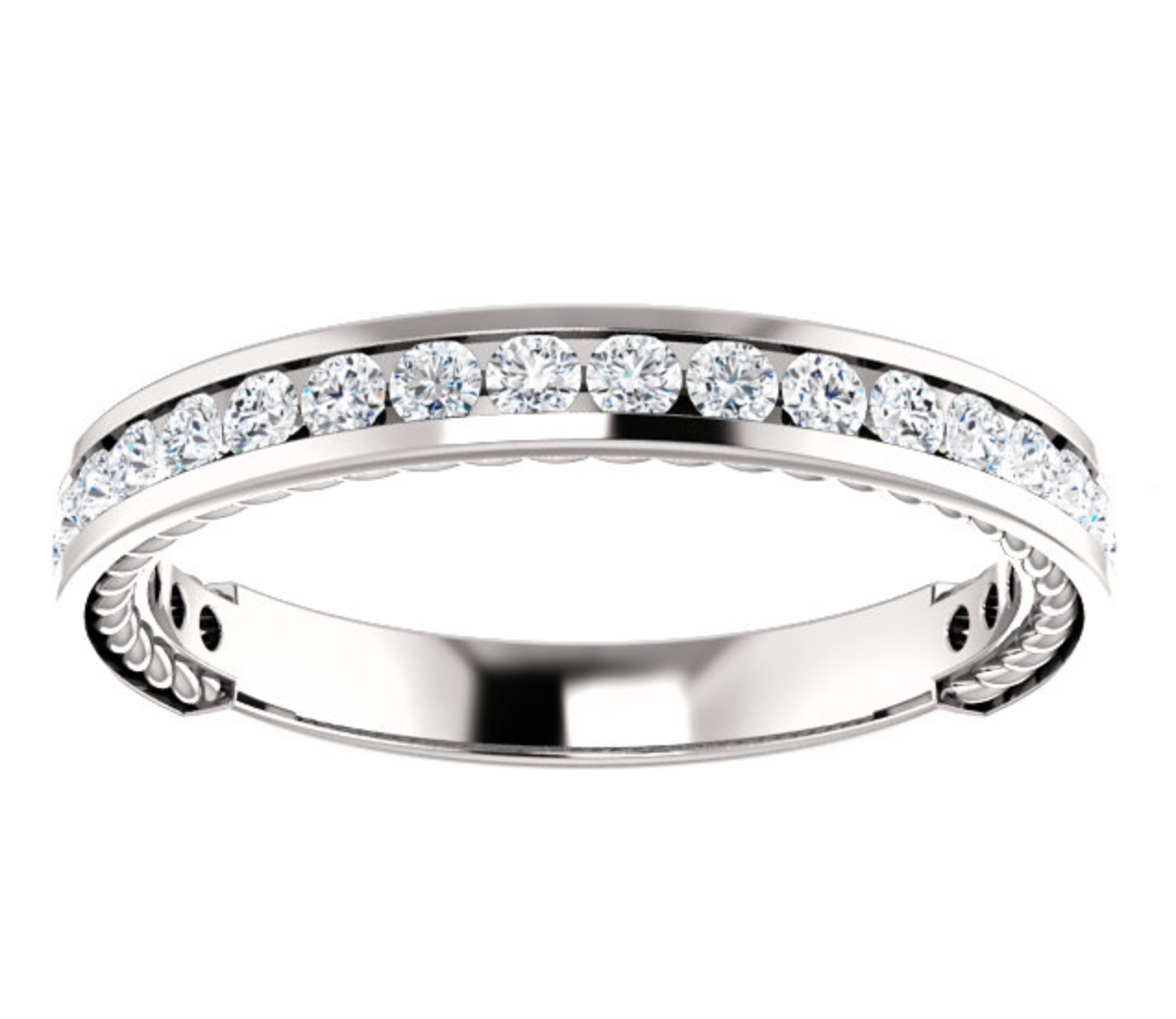 Classic Channel Set Wedding Ring - Michael E. Minden Diamond Jewelers
