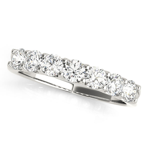 Seven Stone Prong-Set Wedding Ring - Michael E. Minden Diamond Jewelers