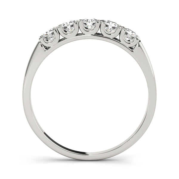 Vintage Style Prong-Set Wedding Ring - Michael E. Minden Diamond Jewelers