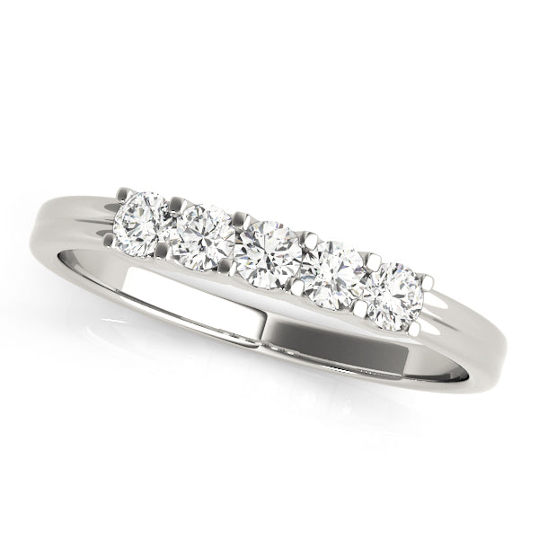 Vintage Inspired Prong-Set Wedding Ring - Michael E. Minden Diamond Jewelers