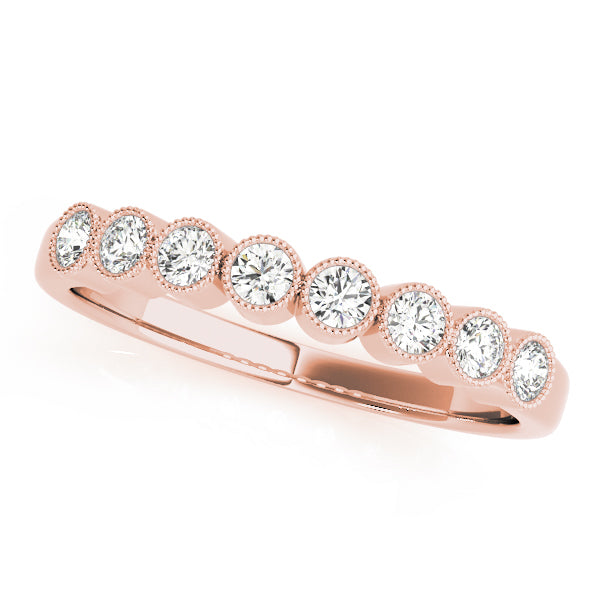 Milgrain Bezel-Set Wedding Ring - Michael E. Minden Diamond Jewelers