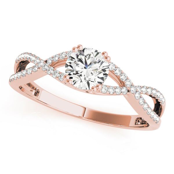 Round Twisted Set Engagement Ring - Michael E. Minden Diamond Jewelers