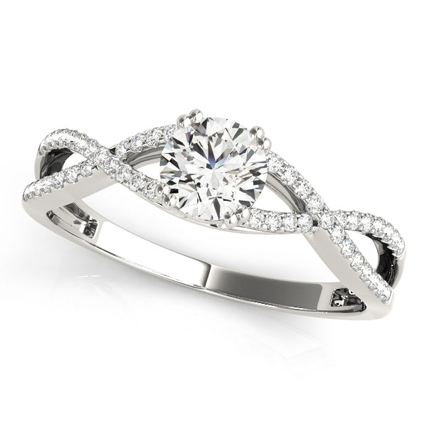 Round Twisted Set Engagement Ring - Michael E. Minden Diamond Jewelers