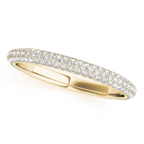 Classic Pave-Set Wedding Ring - Michael E. Minden Diamond Jewelers