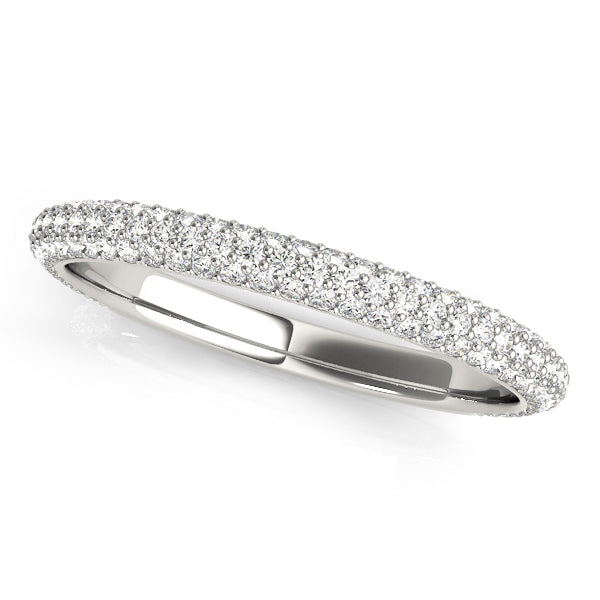 Classic Pave-Set Wedding Ring - Michael E. Minden Diamond Jewelers
