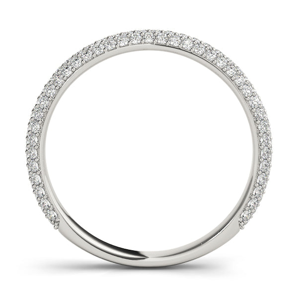 Classic Pave-Set Wedding Ring - Michael E. Minden Diamond Jewelers