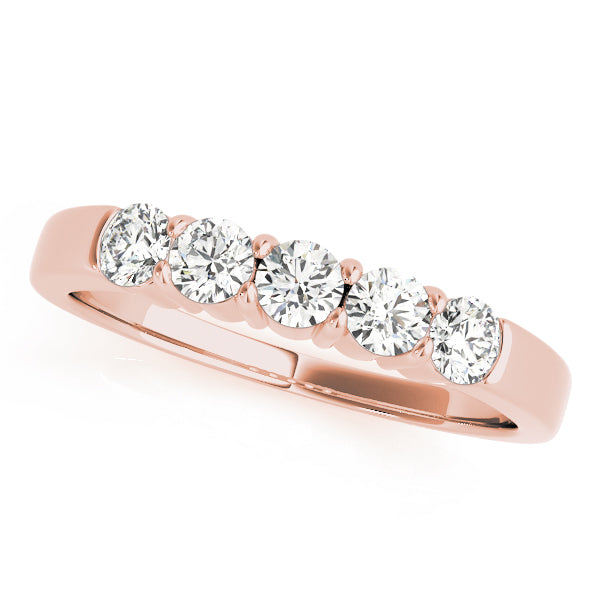 5 Stone Center Prong-Set Engagement Ring - Michael E. Minden Diamond Jewelers