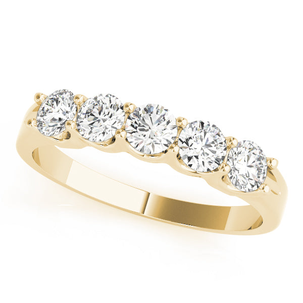 Five Stone Prong-Set Wedding Ring - Michael E. Minden Diamond Jewelers