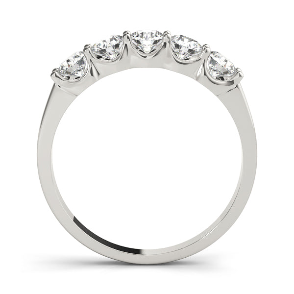 Five Stone Prong-Set Wedding Ring - Michael E. Minden Diamond Jewelers