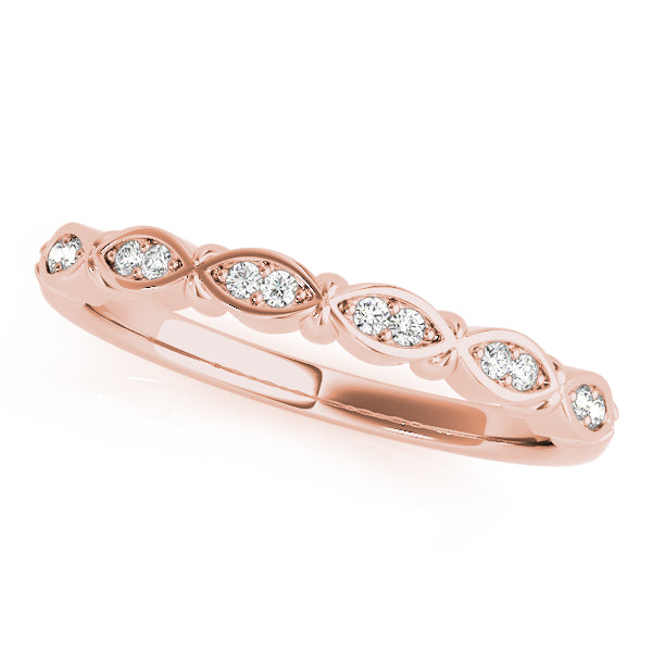 Alternating Design Wedding Ring - Michael E. Minden Diamond Jewelers
