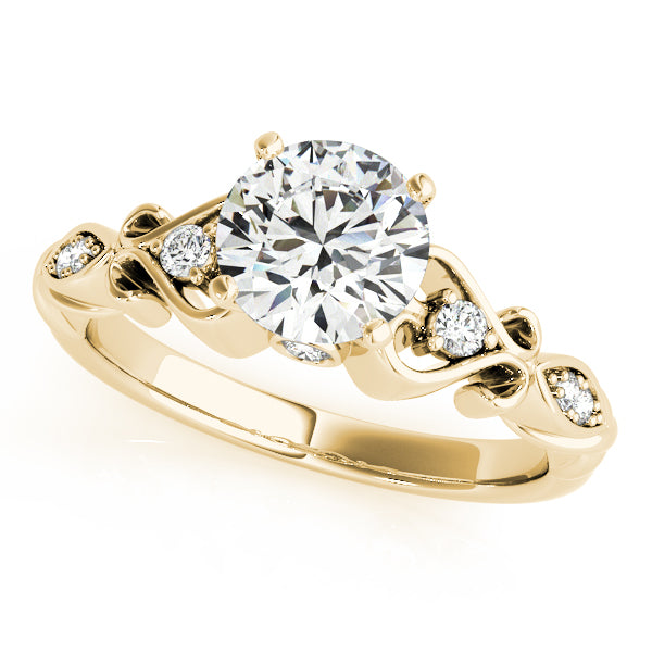 Round Swirl Set Engagement Ring - Michael E. Minden Diamond Jewelers