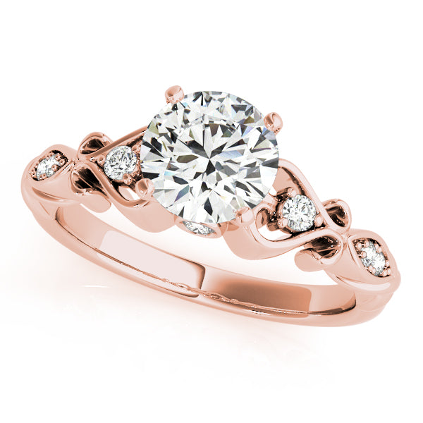 Round Swirl Set Engagement Ring - Michael E. Minden Diamond Jewelers