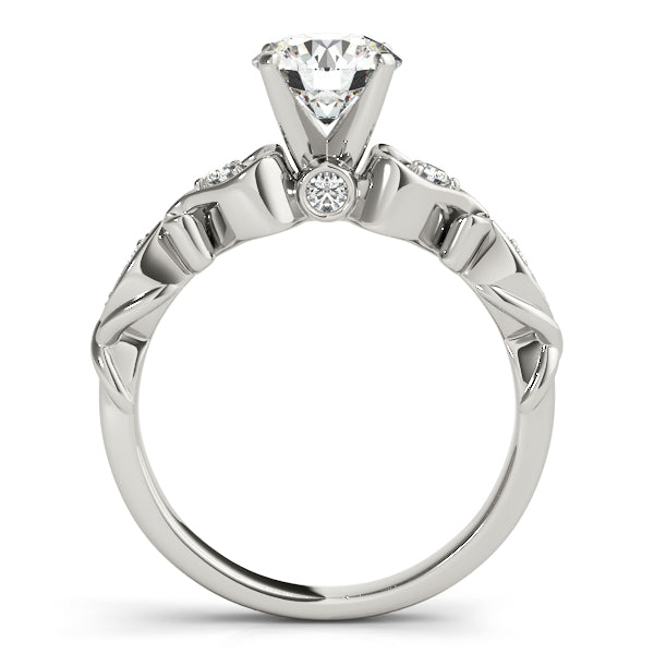 Round Swirl Set Engagement Ring - Michael E. Minden Diamond Jewelers