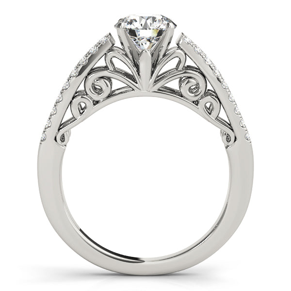 Split Curved Shank Engagement Ring - Michael E. Minden Diamond Jewelers