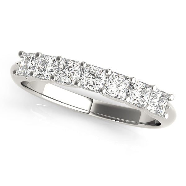 Classic Princess Cut Prong-Set Wedding Ring - Michael E. Minden Diamond Jewelers
