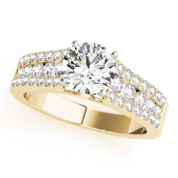 Three-Row Engagement Ring - Michael E. Minden Diamond Jewelers