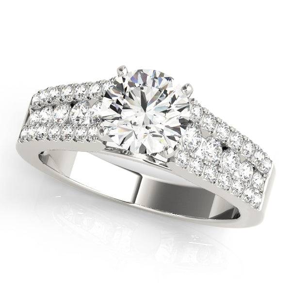 Three-Row Engagement Ring - Michael E. Minden Diamond Jewelers