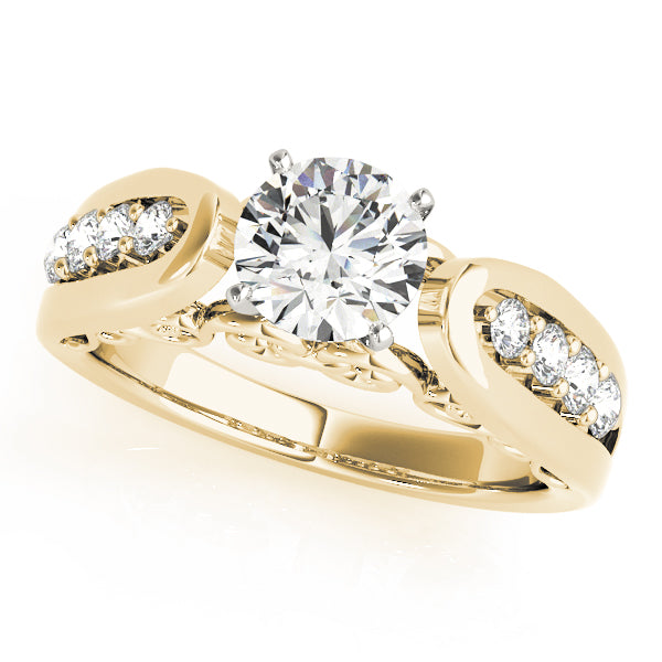 Round Floating Set Engagement Ring - Michael E. Minden Diamond Jewelers