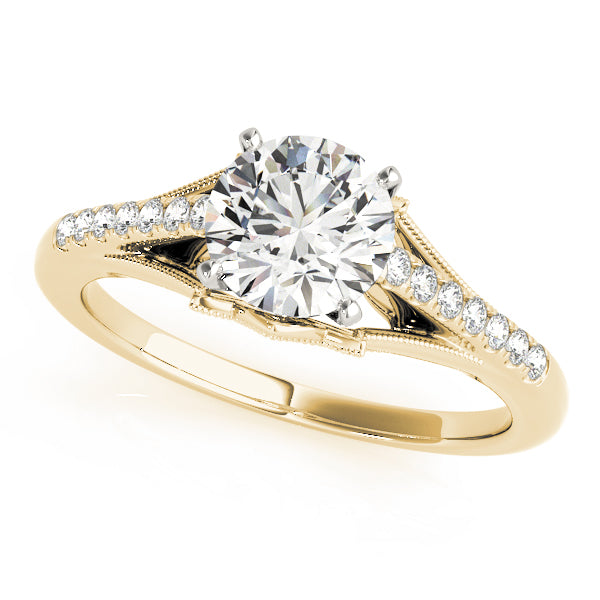 Classic Inspired Split Shank Engagement Ring - Michael E. Minden Diamond Jewelers