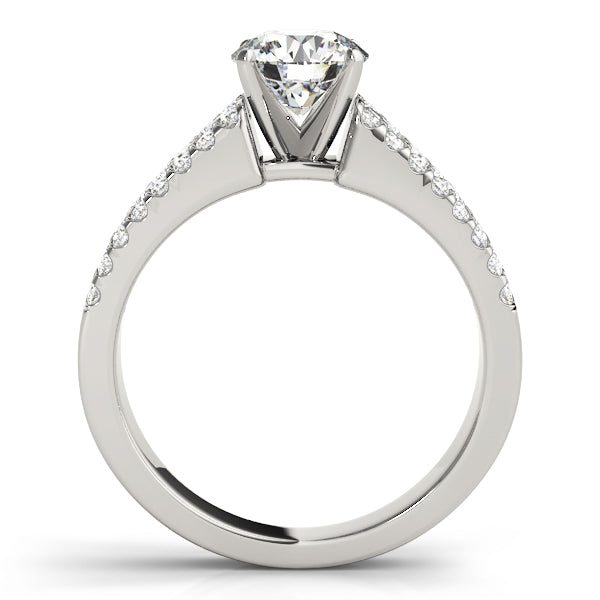 Round Cut Three Row Engagement Ring - Michael E. Minden Diamond Jewelers