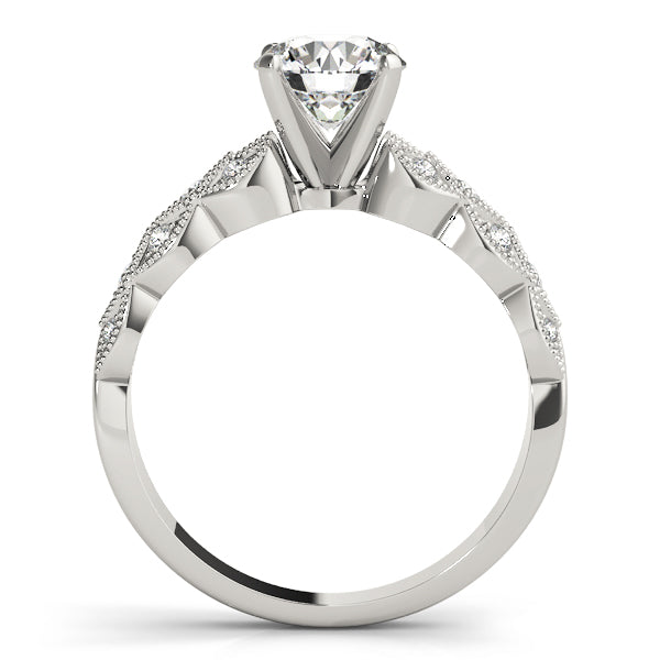 Milgrain Crisscross Engagement Ring - Michael E. Minden Diamond Jewelers