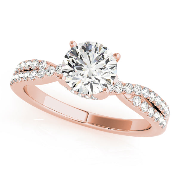 Classic Style Twist Engagement Ring - Michael E. Minden Diamond Jewelers