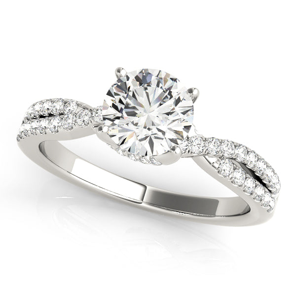 Classic Style Twist Engagement Ring - Michael E. Minden Diamond Jewelers