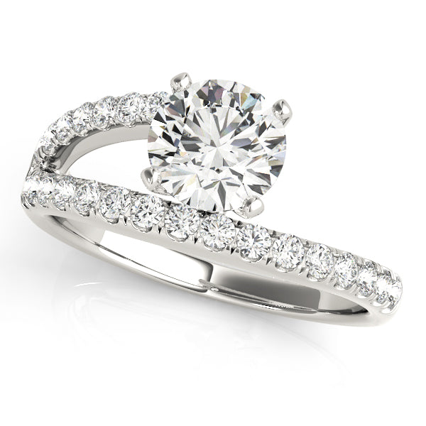 One Side Shank Engagement Ring - Michael E. Minden Diamond Jewelers