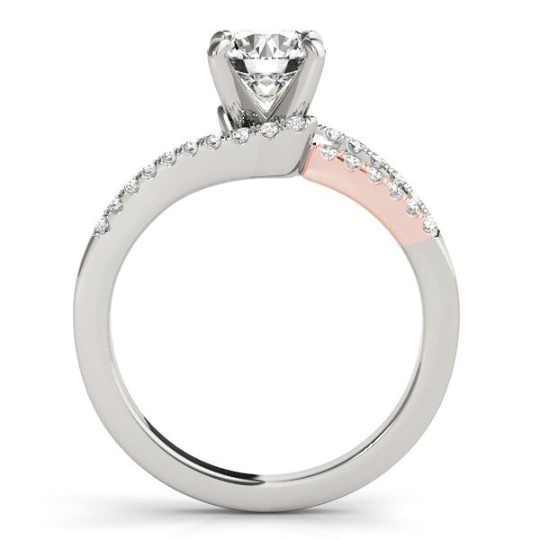 Two-Tone Round Split Shank Engagement Ring - Michael E. Minden Diamond Jewelers
