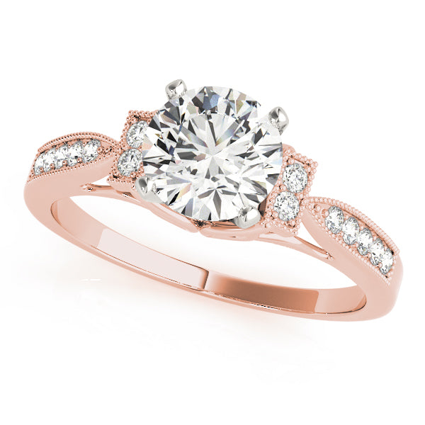 Milgrain Accent Set Engagement Ring - Michael E. Minden Diamond Jewelers