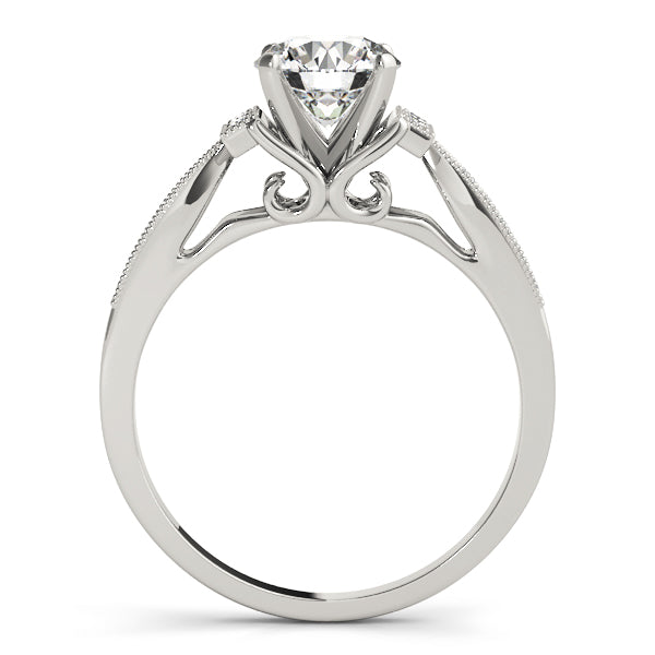 Milgrain Accent Set Engagement Ring - Michael E. Minden Diamond Jewelers