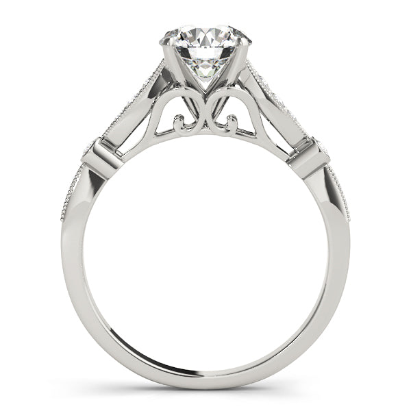 Accented Milgrain Engagement Ring - Michael E. Minden Diamond Jewelers