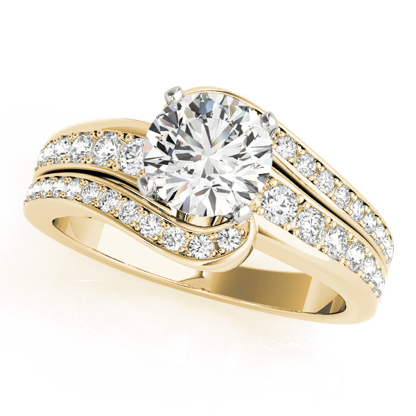 Round Double Row Wrap Engagement Ring - Michael E. Minden Diamond Jewelers
