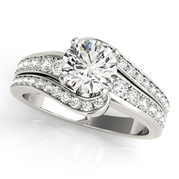 Round Double Row Wrap Engagement Ring - Michael E. Minden Diamond Jewelers