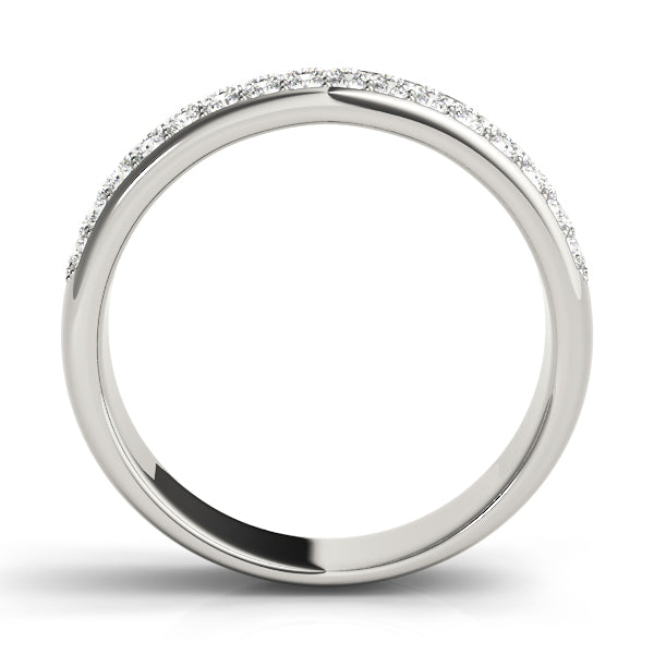 Three Row Pave-Set Wedding Ring - Michael E. Minden Diamond Jewelers