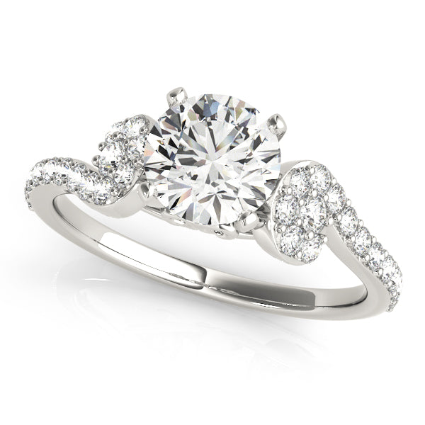 Swirl Set Engagement Ring - Michael E. Minden Diamond Jewelers