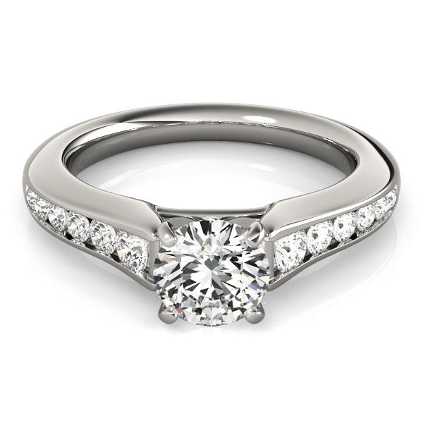 Round Channel Set Engagement Ring - Michael E. Minden Diamond Jewelers